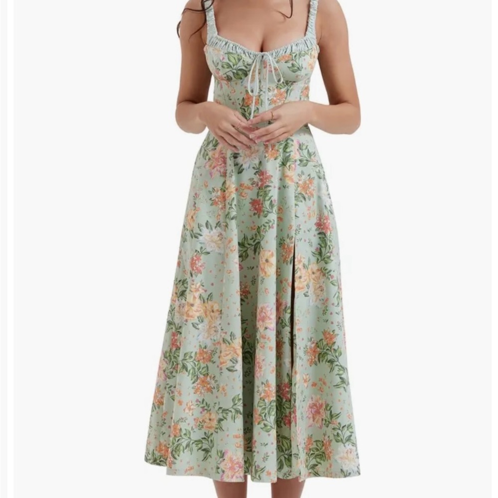 House of CB Green Sweetheart Sundress